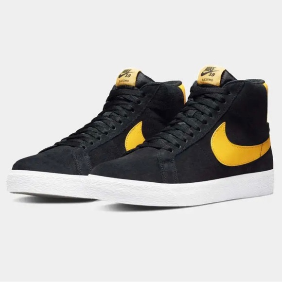 ZOOM BLAZER MID SB 'BLACK UNIVERSITY GOLD' - Picture 9 of 13